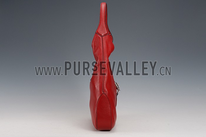 Gucci Jackie Soft Leather Hobo Red