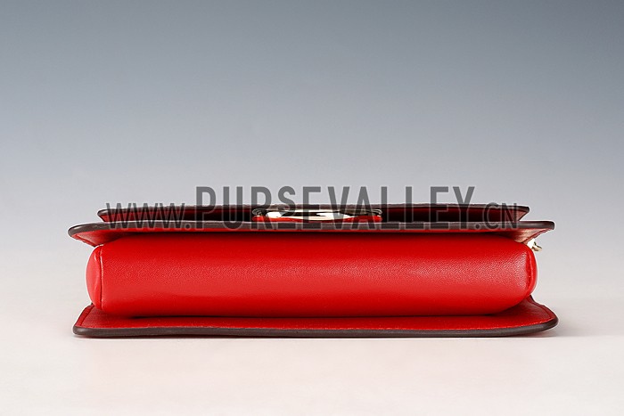 Chloe Faye Small Bag Red and Python Pattern