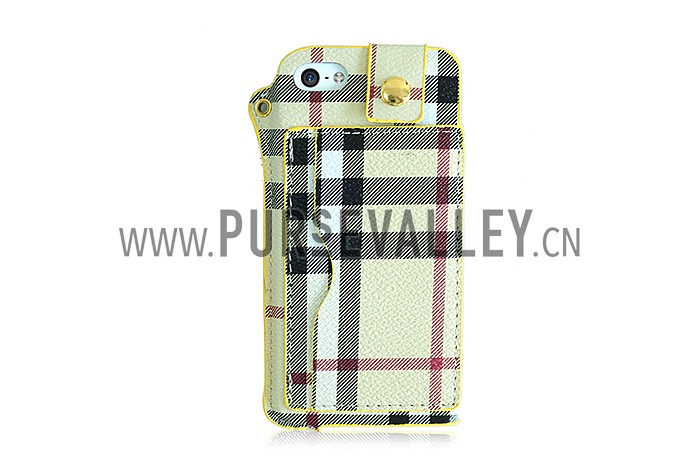 Burberry Back Cover with Credit Card Slot for iPhone 5 & 5C Yellow 608275