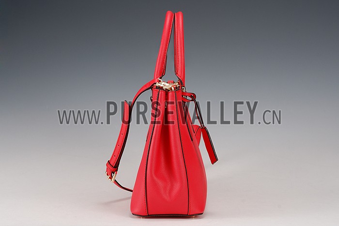 Tory Burch Robinson Double Zip Red Tote