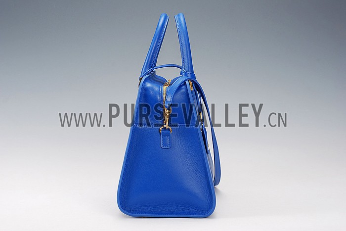 Saint Laurent Monogram Cabas Medium Royal Blue Bag