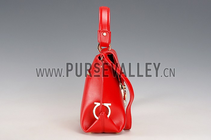 Salvatore Ferragamo Sofia Mini Leather Tote Red