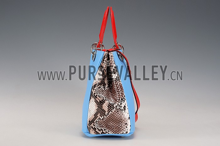 Diorissimo Medium Light Blue and Spotted City Bag