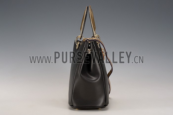 Diorissimo Medium Light Gold and Black City Bag