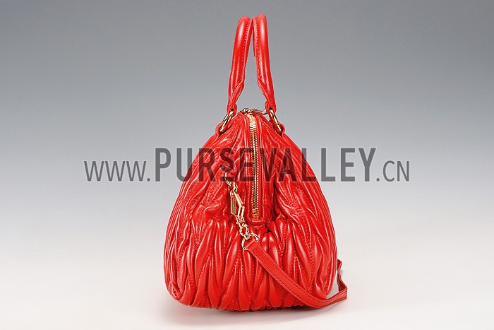 Miu Miu Matelasse Doctor Red Bag