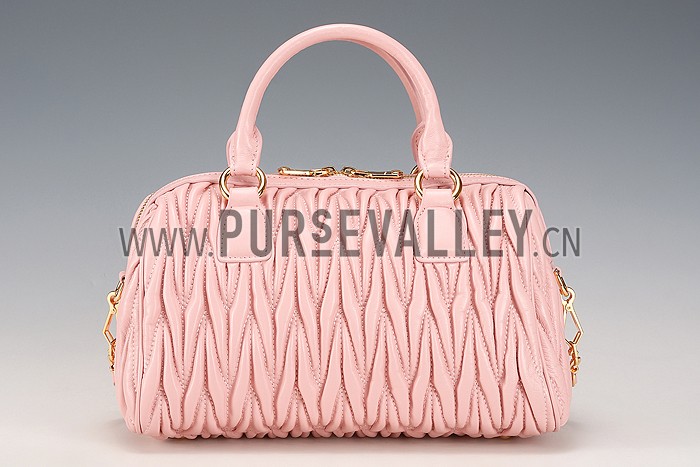 Miu Miu Matelasse Top Handle Large Light Pink