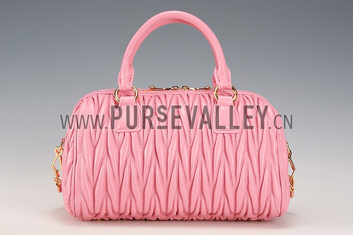 Miu Miu Matelasse Top Handle Large Pink