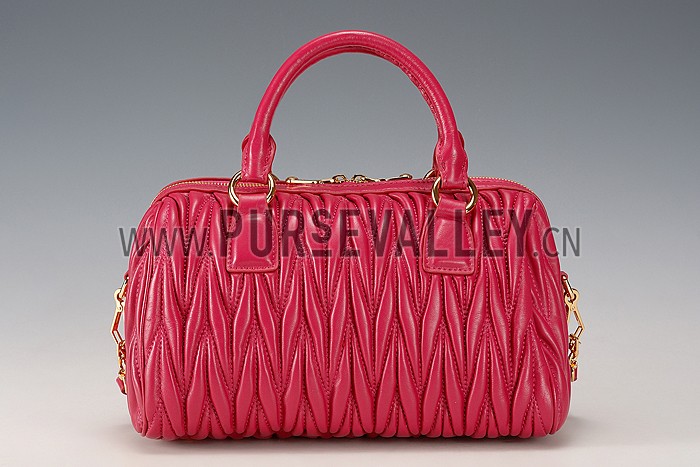 Miu Miu Matelasse Top Handle Large Rose Pink