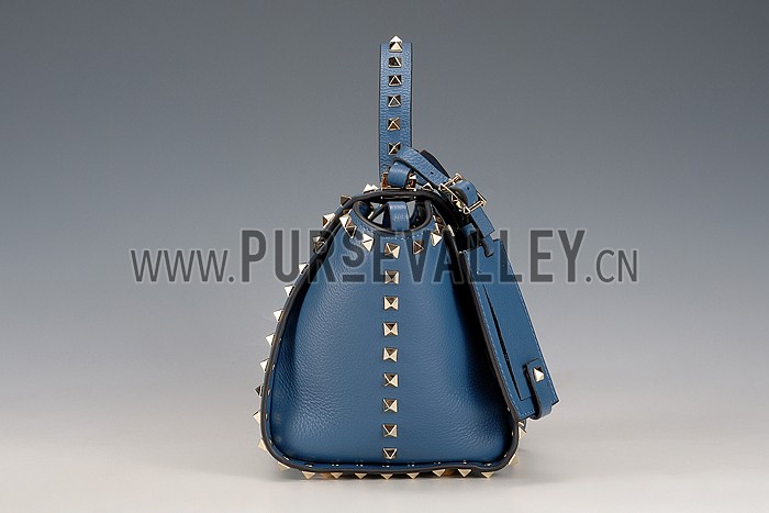 Valentino Viva Valentino Fabric Medium Tote Bag Blue