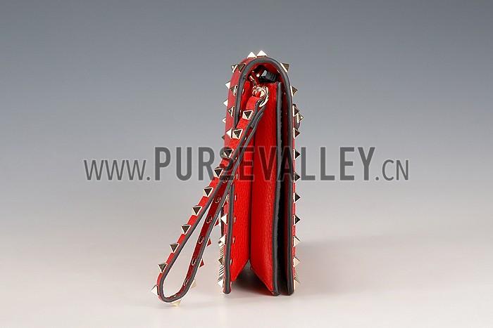 Valentino Viva Valentino Fabric Clutch Red