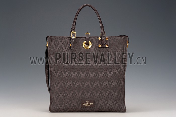 Valentino Viva Valentino Fabric Vertical Tote Bag Military Green