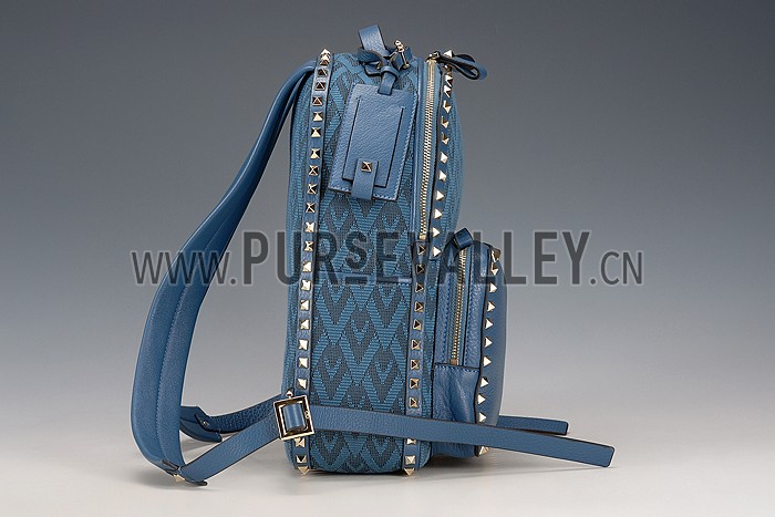 Valentino Viva Valentino Fabric Backpack Blue