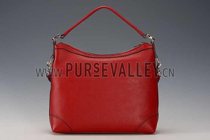 Gucci Miss GG Leather Hobo Dark Red