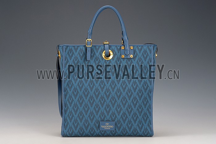 Valentino Viva Valentino Fabric Vertical Tote Bag Blue