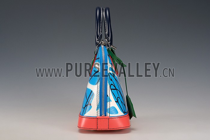 Louis Vuitton Alma Epi Leather Aqua Print BB Bag