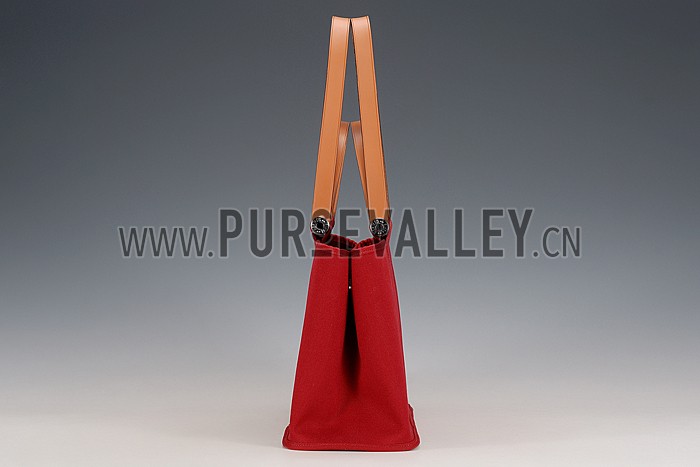 Hermes Herbag Tote Dark Red