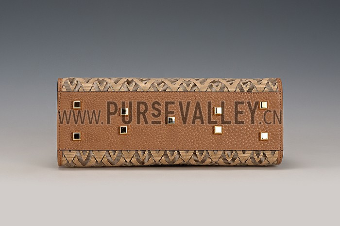 Valentino Viva Valentino Fabric Single Handle Bag Tan