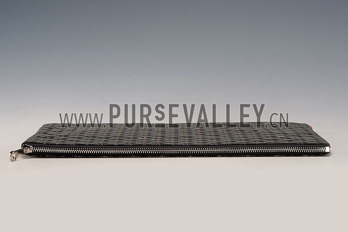 Goyard Large Pouch Black And Tan Leather Trim