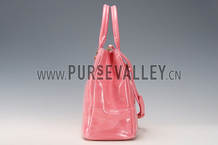 Prada Classic Patent Leather Satchel Pink