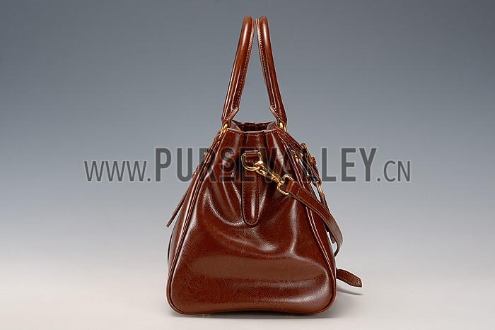 Prada Classic Top Handle Brown