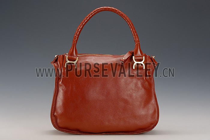 Chloe Marcie Satchel Crossbody Bag Dark Brow