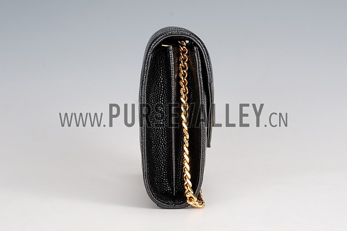 Saint Laurent Classic Monogramme Chain Wallet Black