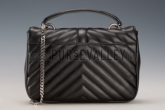 Saint Laurent College Matelasse Medium Bag Black