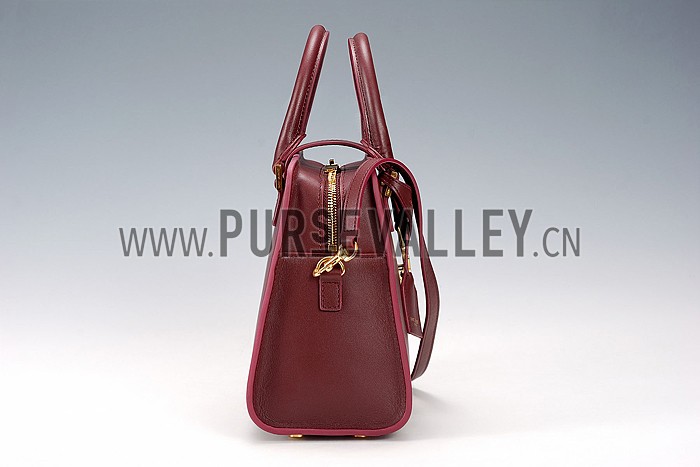 Saint Laurent Monogramme Baby Cabas Bordeaux Bag