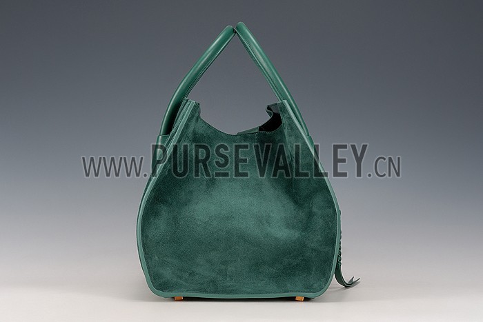 Celine Phantom Luggage Suede Leather Green