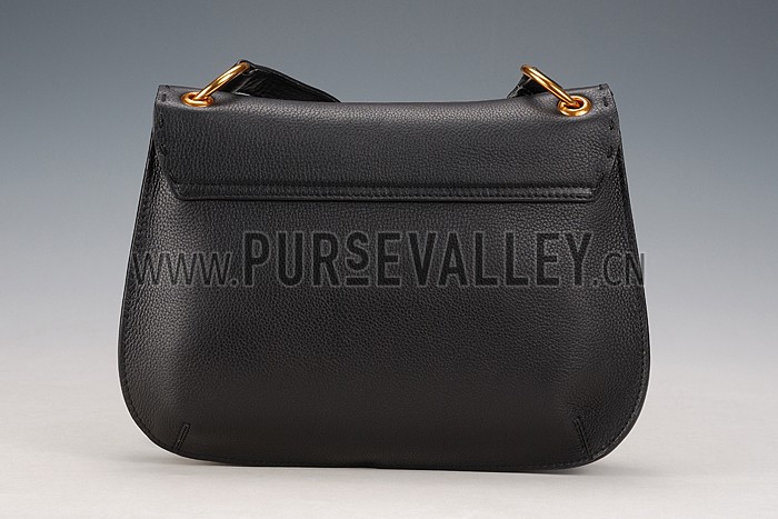 Gucci Marmont Leather Shoulder Bag Black