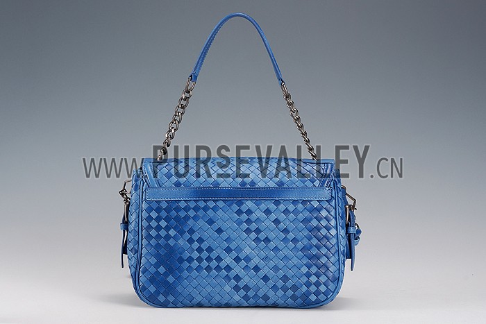 Bottega Veneta Rialto Shoulder Blue Bag