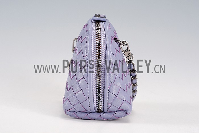 Bottega Veneta Small Shoulder Leather Chain Grey Bag