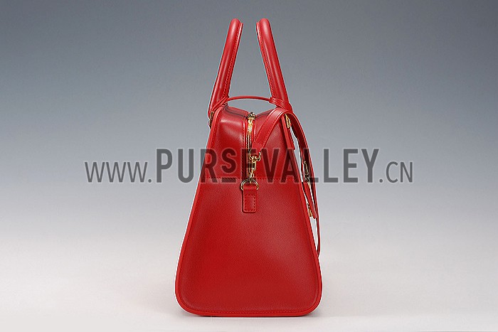 Saint Laurent Monogram Cabas Medium Red Bag