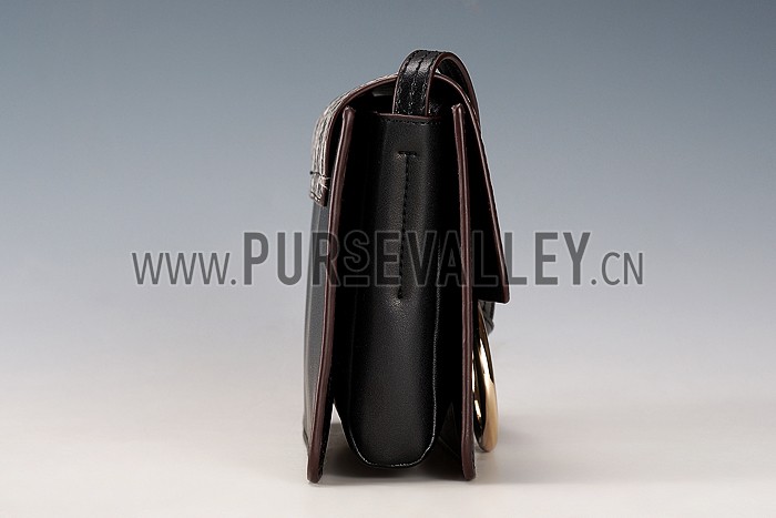 Chloe Faye Small Bag Black and Python Pattern