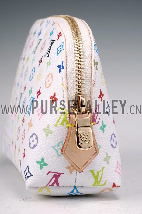 Louis Vuitton White Murakami Cosmetic Pouch