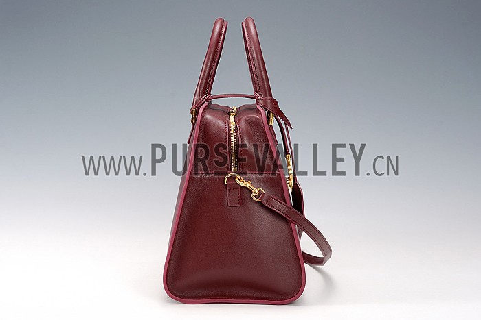 Saint Laurent Monogram Cabas Medium Bordeaux Bag