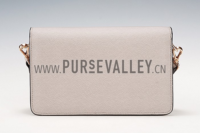 Prada Saffiano Leather Lux Small Grey Bag