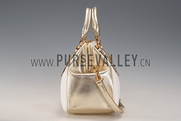 Miu Miu Satchel White and Gold