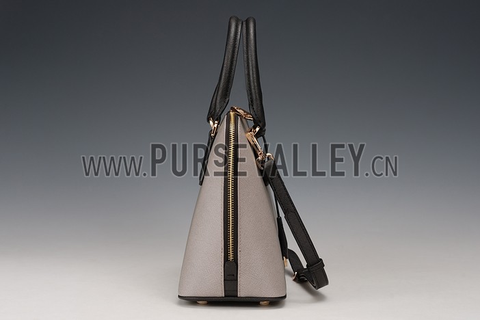 Prada Saffiano Promenade Black and Grey Tote