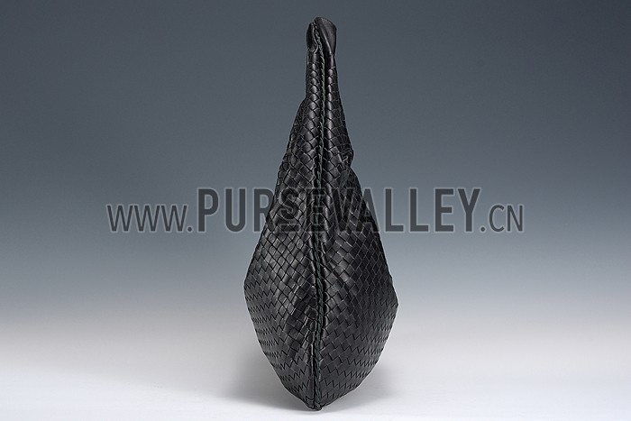 Bottega Veneta Intrecciato Nappa Hobo Bag Black