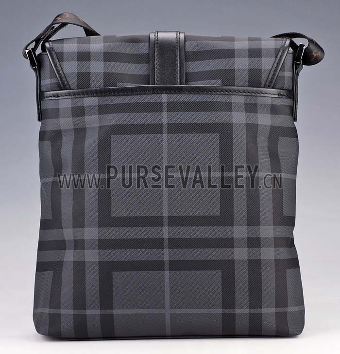 Burberry Grey Check Crossbody Flap Bag
