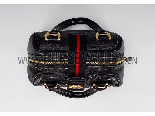 Gucci Aviatrix Medium Black Boston Bag