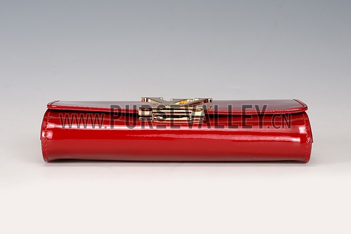 Louis Vuitton Chain Louise Patent Leather Red