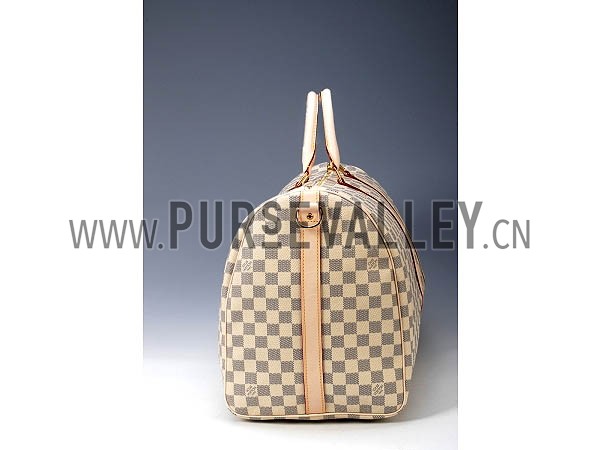 Louis Vuitton Damier Azur Keepall 55 With Shoulder Strap