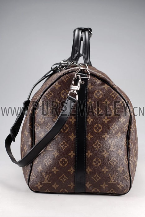 Louis Vuitton Keepall 55 Monogram Macassar Canvas