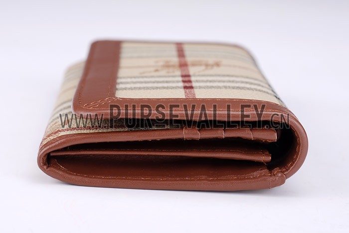 Burberry Haymarket Check Large Wallet Brown