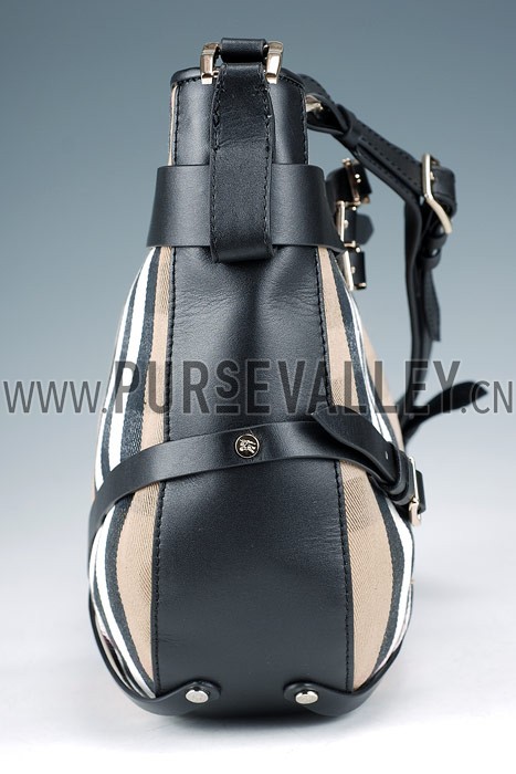 Burberry Smooth Bridle House Check Belted Bag Black