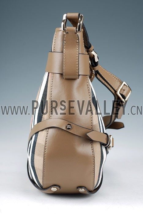 Burberry Smooth Bridle House Check Belted Bag Khaki