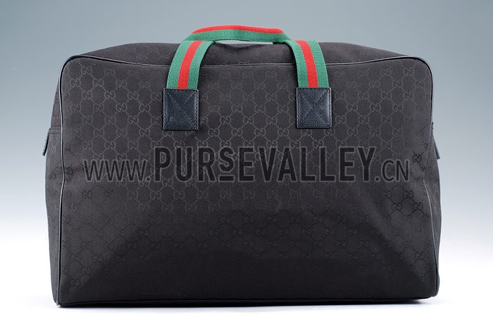 Gucci Large Carry On Duffle Bag in Black Monogram Canvas