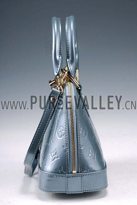 Louis Vuitton Vernis Alma PM Grey-Blue